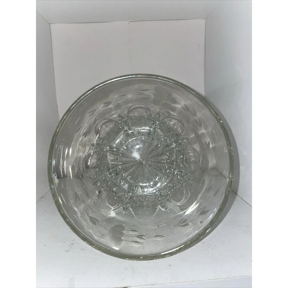 Princess House Heritage Regency Crystal Glass Ice Bucket no tongs or box 1980's